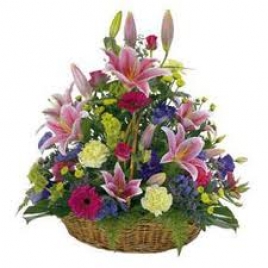 Big Seasonal Flowers Basket